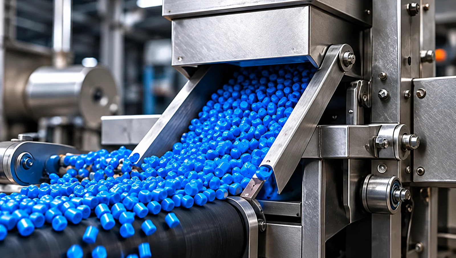 Plastic pelletizing equipment and finished material